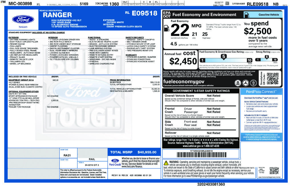 Used 2024 Ford Ranger XLT RWD image 18