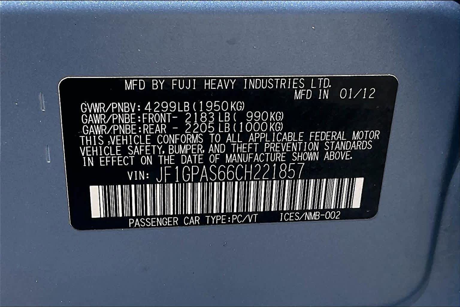 Used 2012 Subaru Impreza 2.0i Sport Limited AWD/4WD image 34