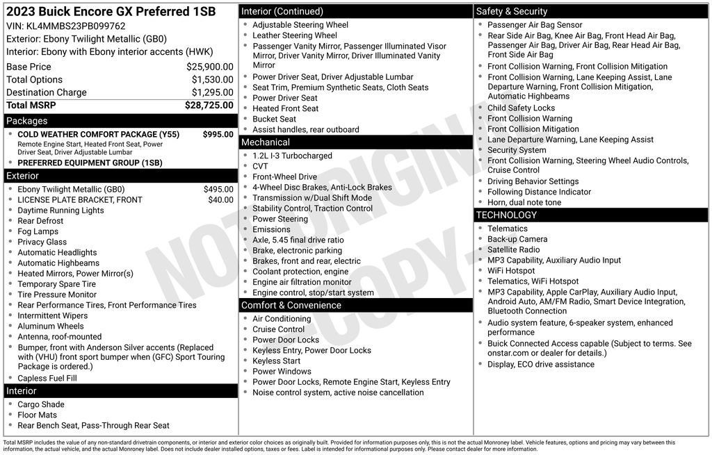 Used 2023 Buick Encore GX Preferred w/ Cold Weather Comfort Package image 6