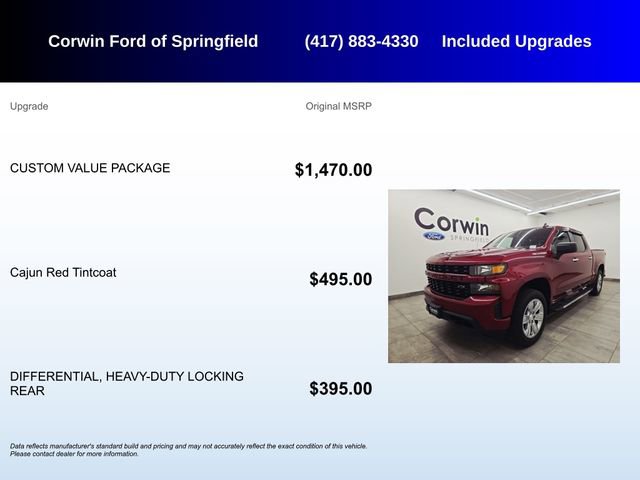 Used 2020 Chevrolet Silverado 1500 Custom w/ Custom Value Package AWD/4WD image 5