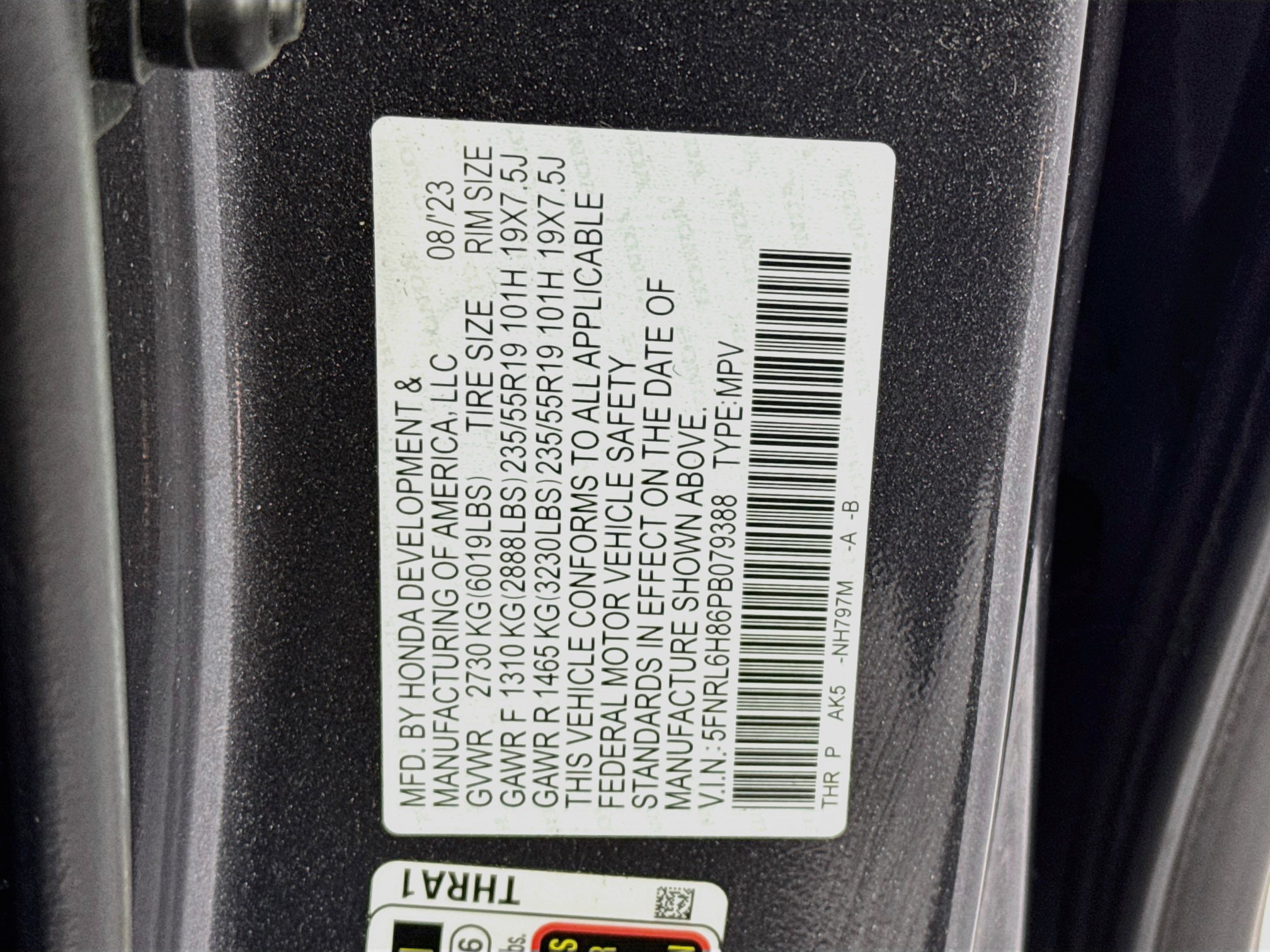 Certified 2023 Honda Odyssey Touring image 35