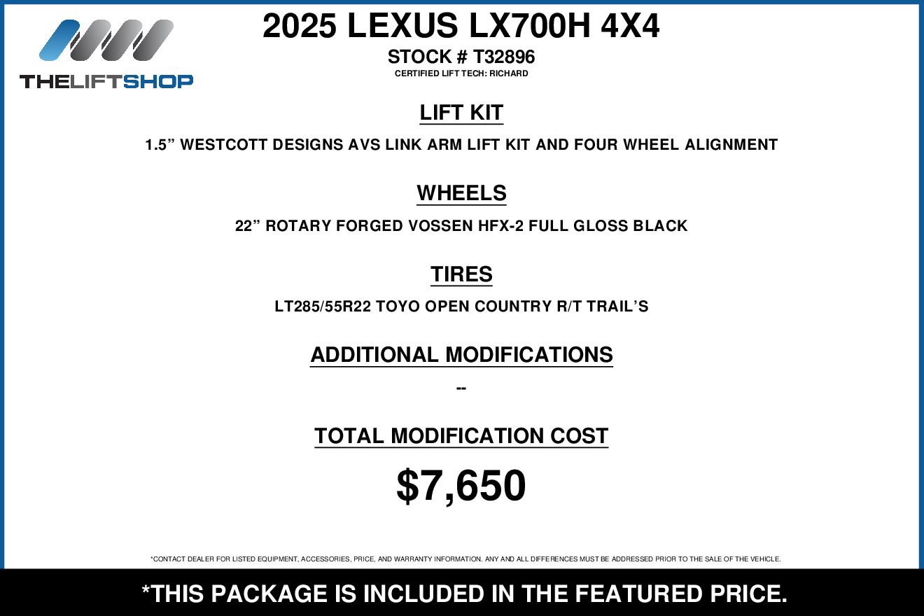 Used 2025 Lexus LX 700h Overtrail AWD/4WD image 2