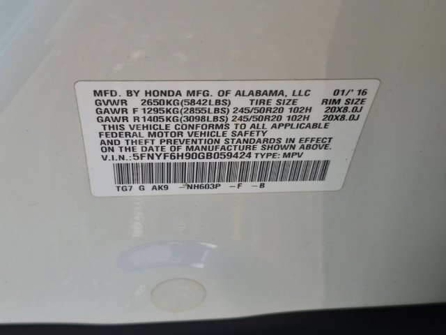 Used 2016 Honda Pilot Touring image 36