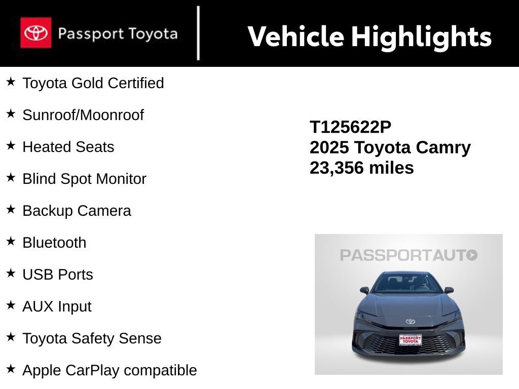 Certified 2025 Toyota Camry SE w/ Convenience Package FWD image 15
