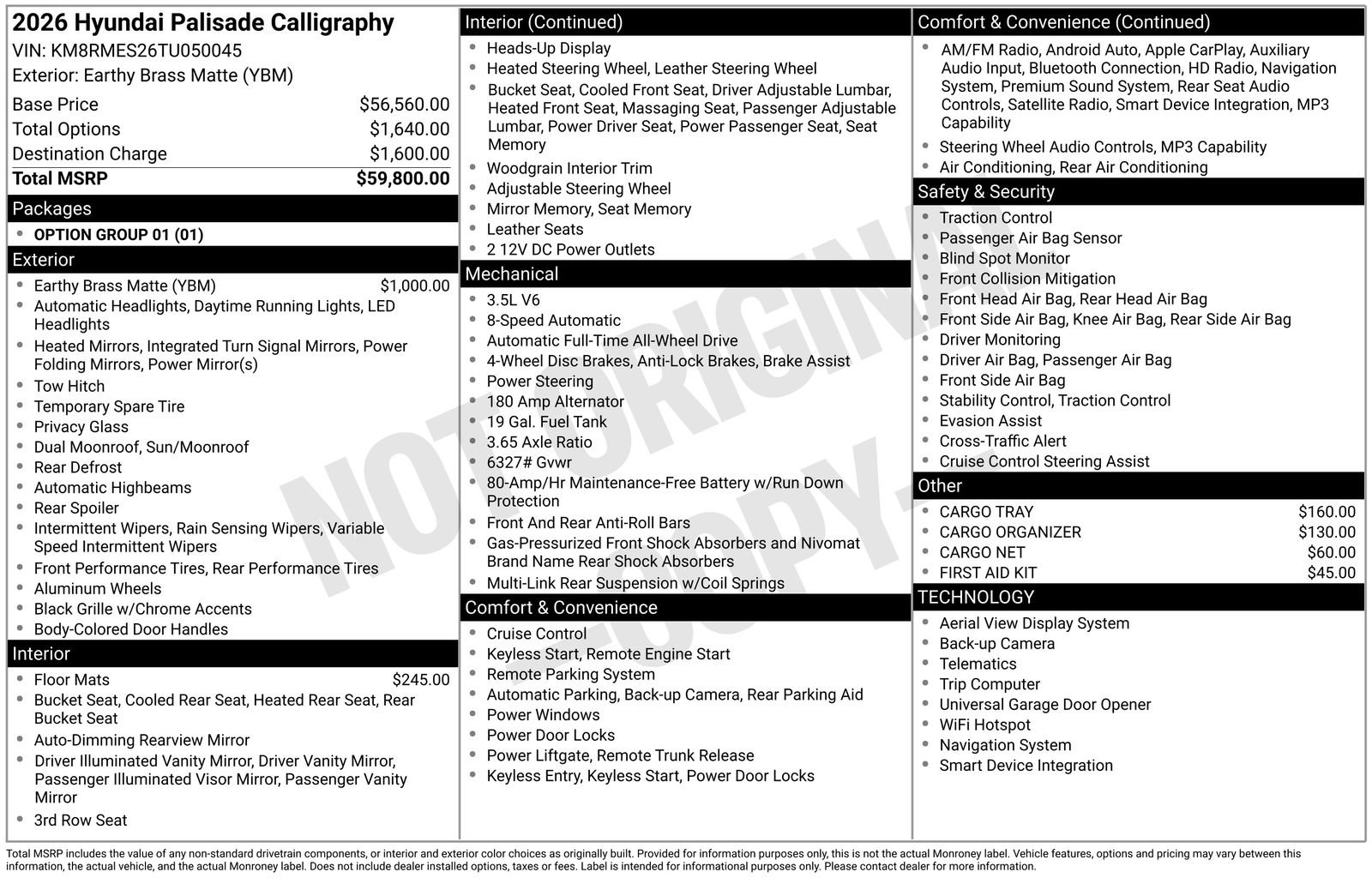 New 2026 Hyundai Palisade Calligraphy image 8