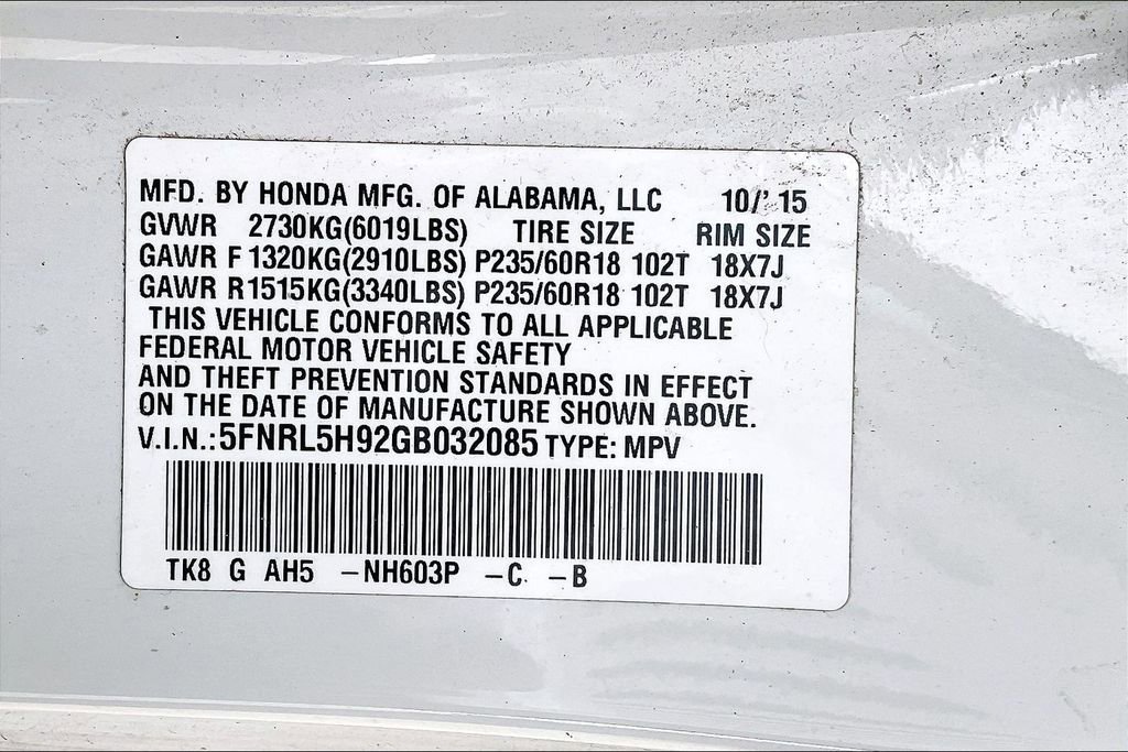 Used 2016 Honda Odyssey Touring Elite image 33