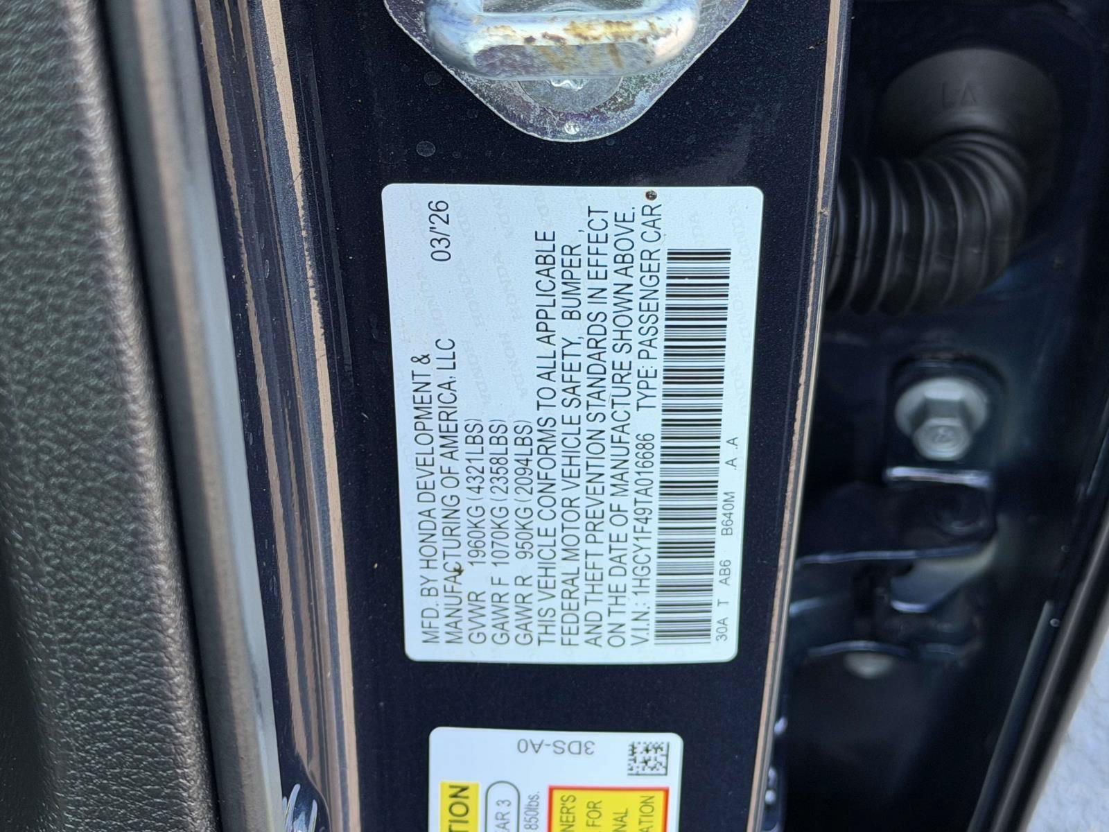 Certified 2026 Honda Accord SE image 21