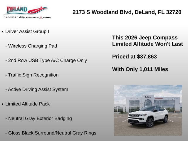 New 2026 Jeep Compass Limited w/ Sun, Sound & Navigation Group AWD/4WD image 16