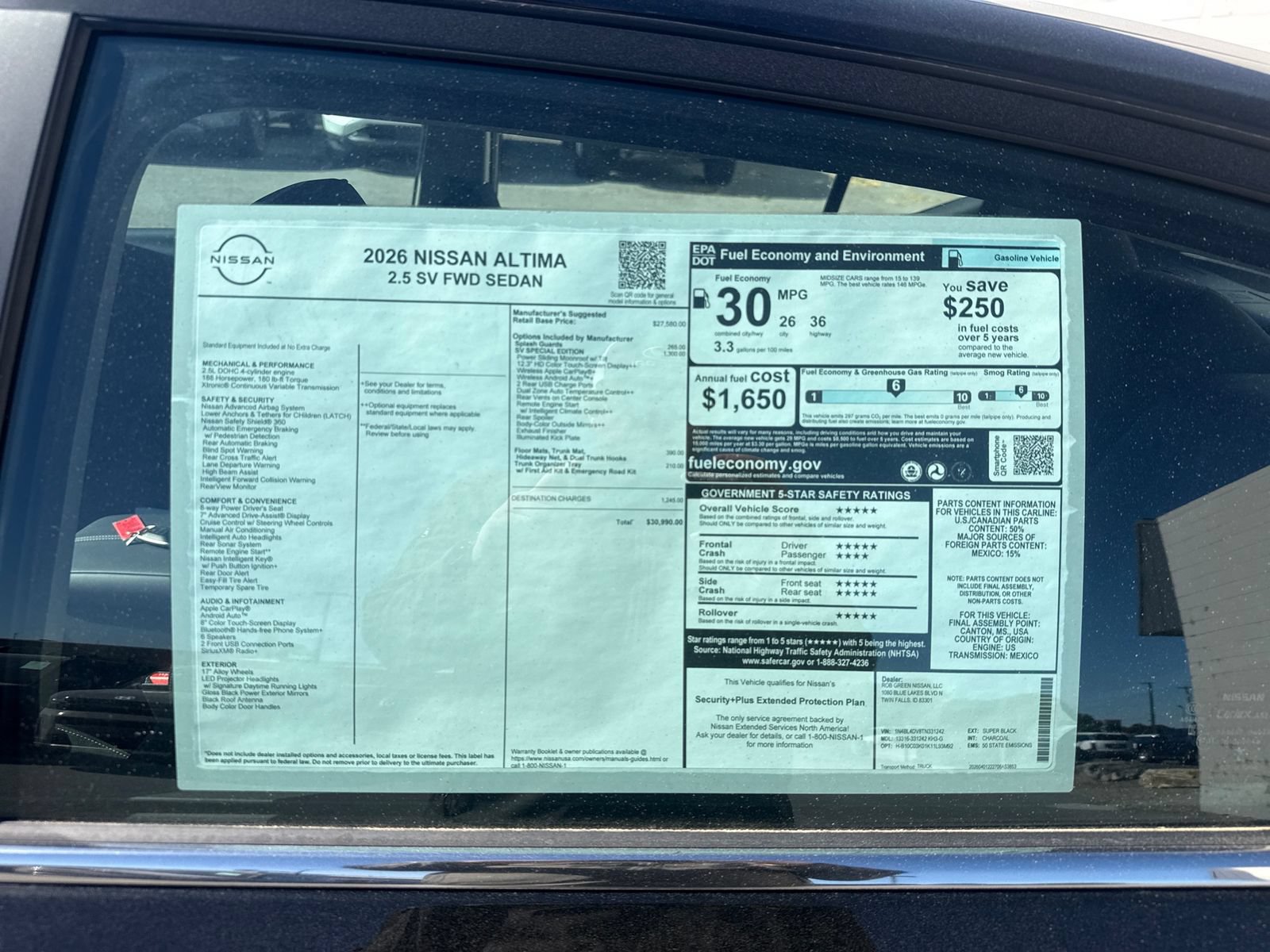 New 2026 Nissan Altima 2.5 SV w/ SV Special Edition Package FWD image 31