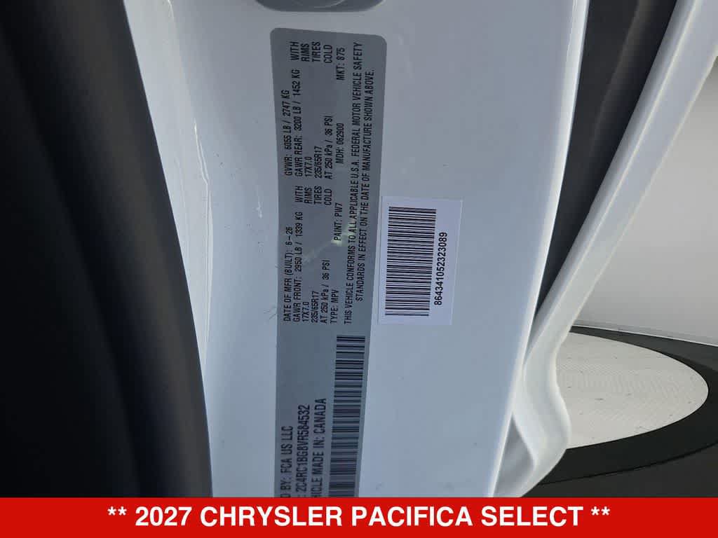 New 2027 Chrysler Pacifica Select FWD image 34