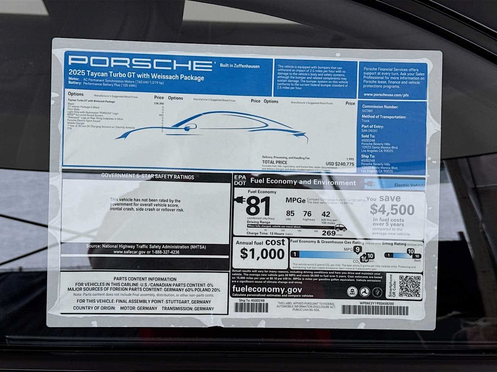 New 2025 Porsche Taycan Turbo GT AWD/4WD image 54