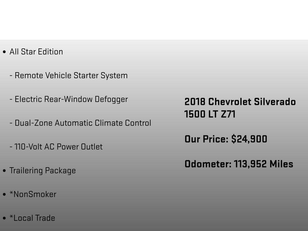 Used 2018 Chevrolet Silverado 1500 LT w/ All Star Edition AWD/4WD image 6