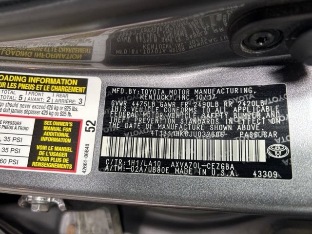 Used 2018 Toyota Camry XLE FWD image 34