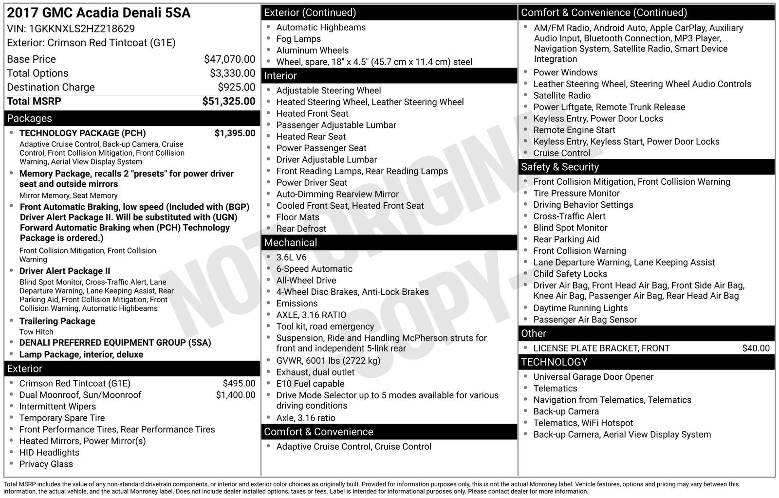 Used 2017 GMC Acadia Denali w/ Technology Package image 37