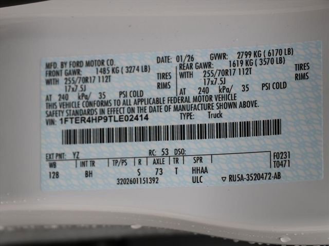 New 2026 Ford Ranger XLT w/ Equipment Group 301A High image 32