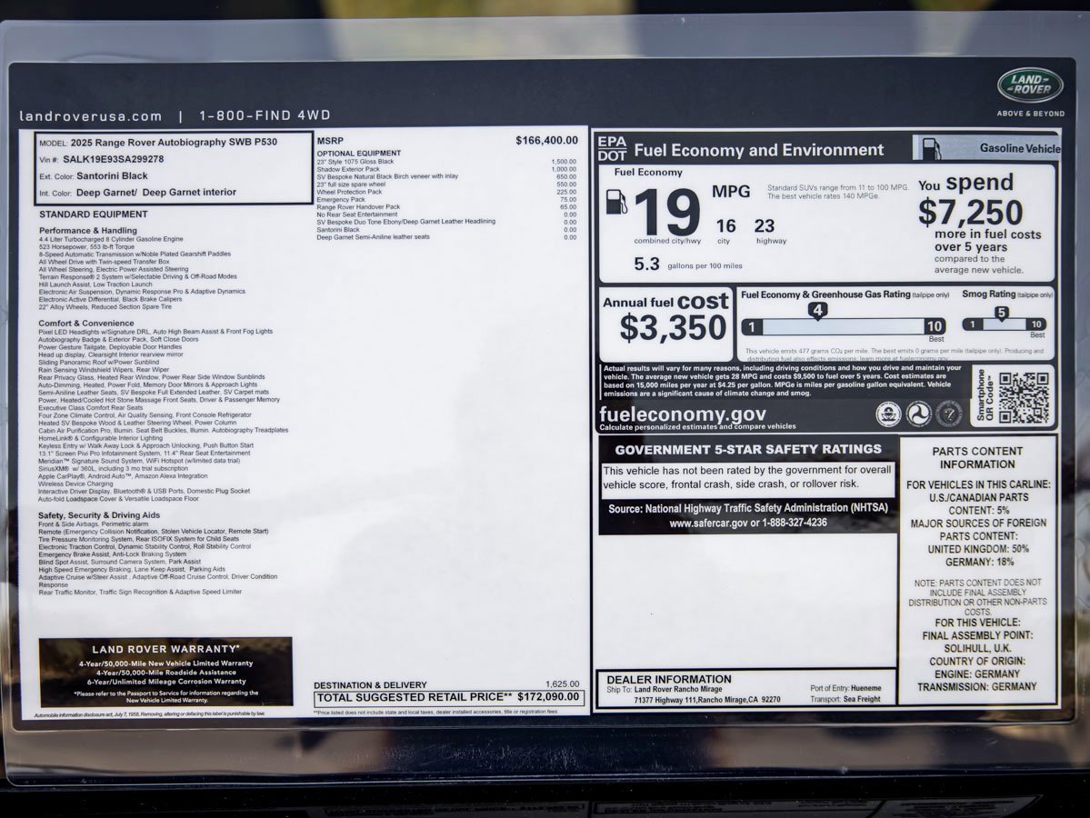 New 2025 Land Rover Range Rover Autobiography image 32