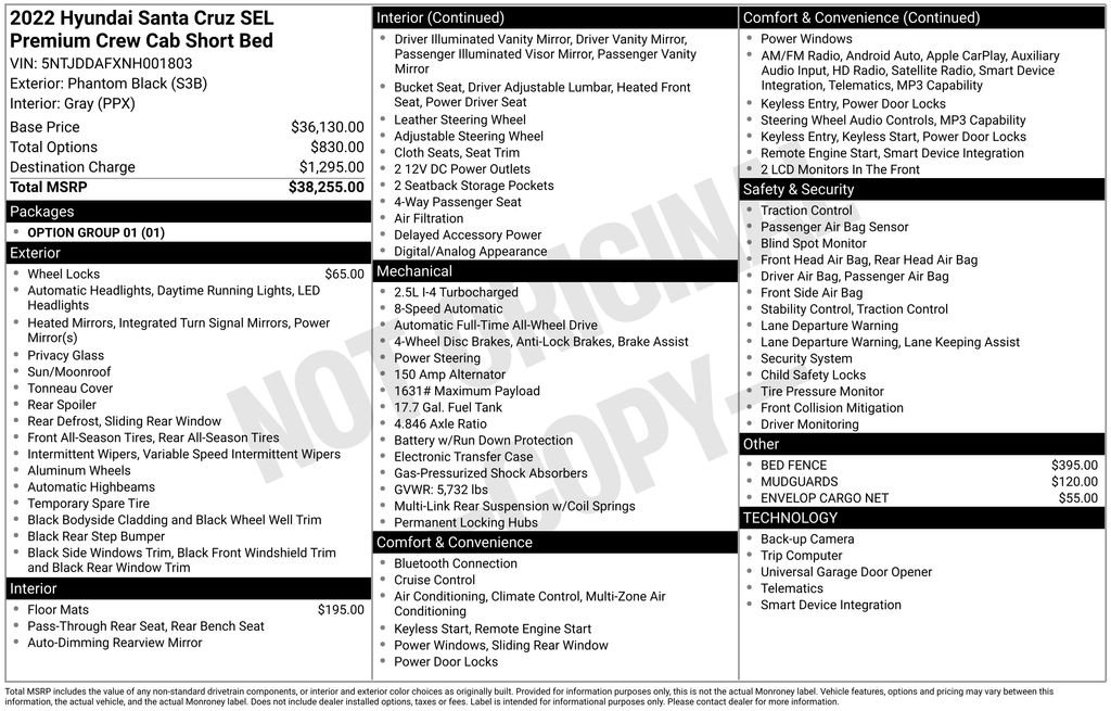 Used 2022 Hyundai Santa Cruz SEL Premium AWD/4WD image 40
