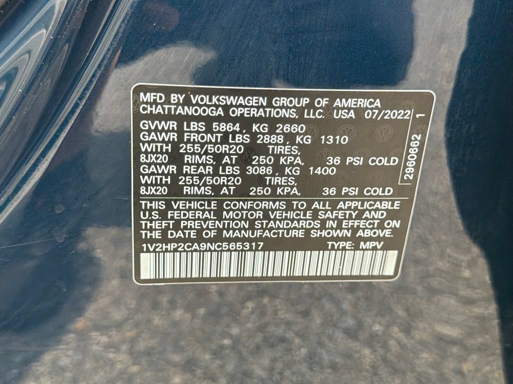 Used 2022 Volkswagen Atlas SE w/ Black Wheel Package AWD/4WD image 33