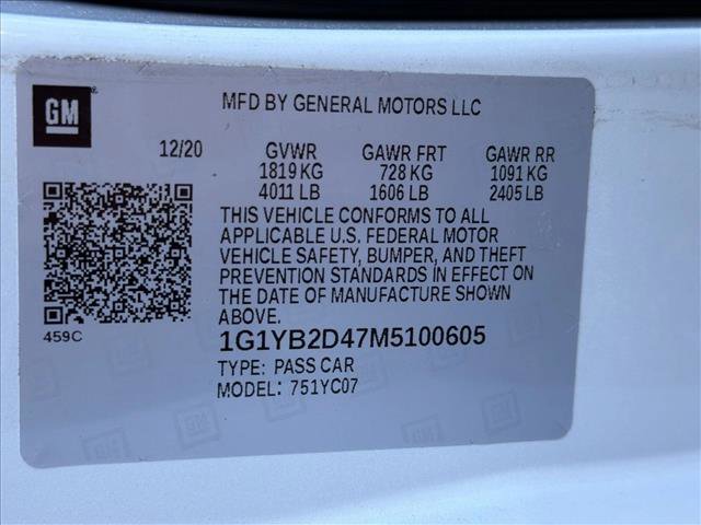 Used 2021 Chevrolet Corvette Stingray Preferred Cpe w/ 2LT image 25