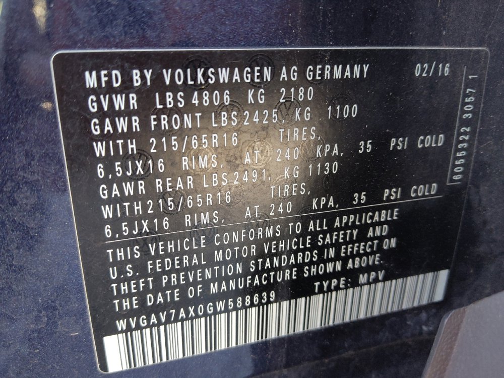 Used 2016 Volkswagen Tiguan S FWD image 33