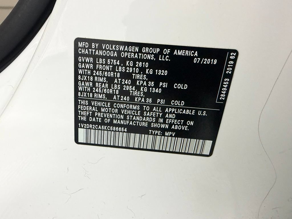 Used 2019 Volkswagen Atlas SE FWD image 29