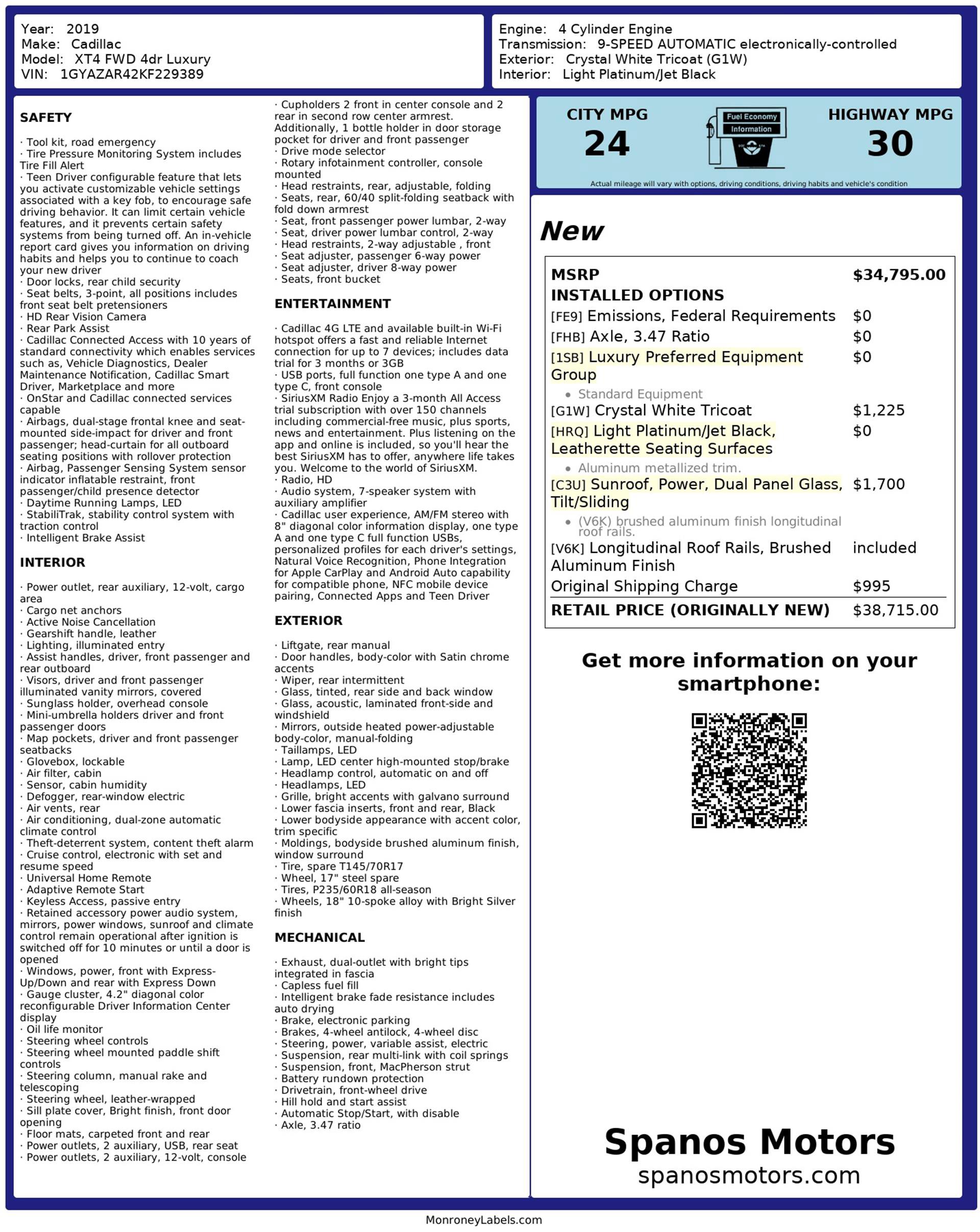 Used 2019 Cadillac XT4 Luxury image 3