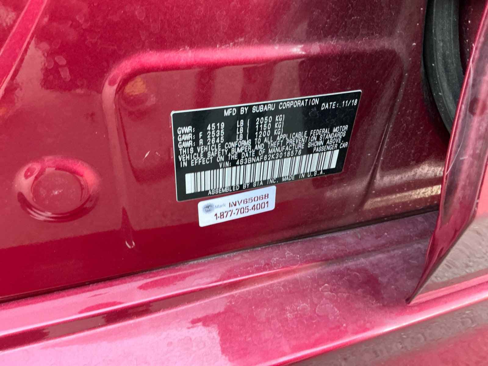 Used 2019 Subaru Legacy 2.5i Premium image 28