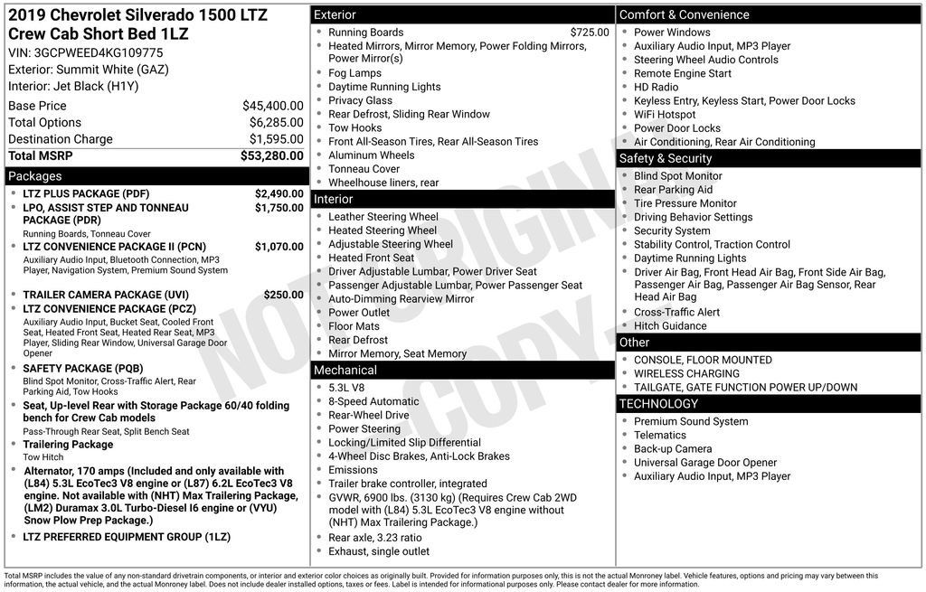 Certified 2019 Chevrolet Silverado 1500 LTZ w/ LTZ Plus Package image 4