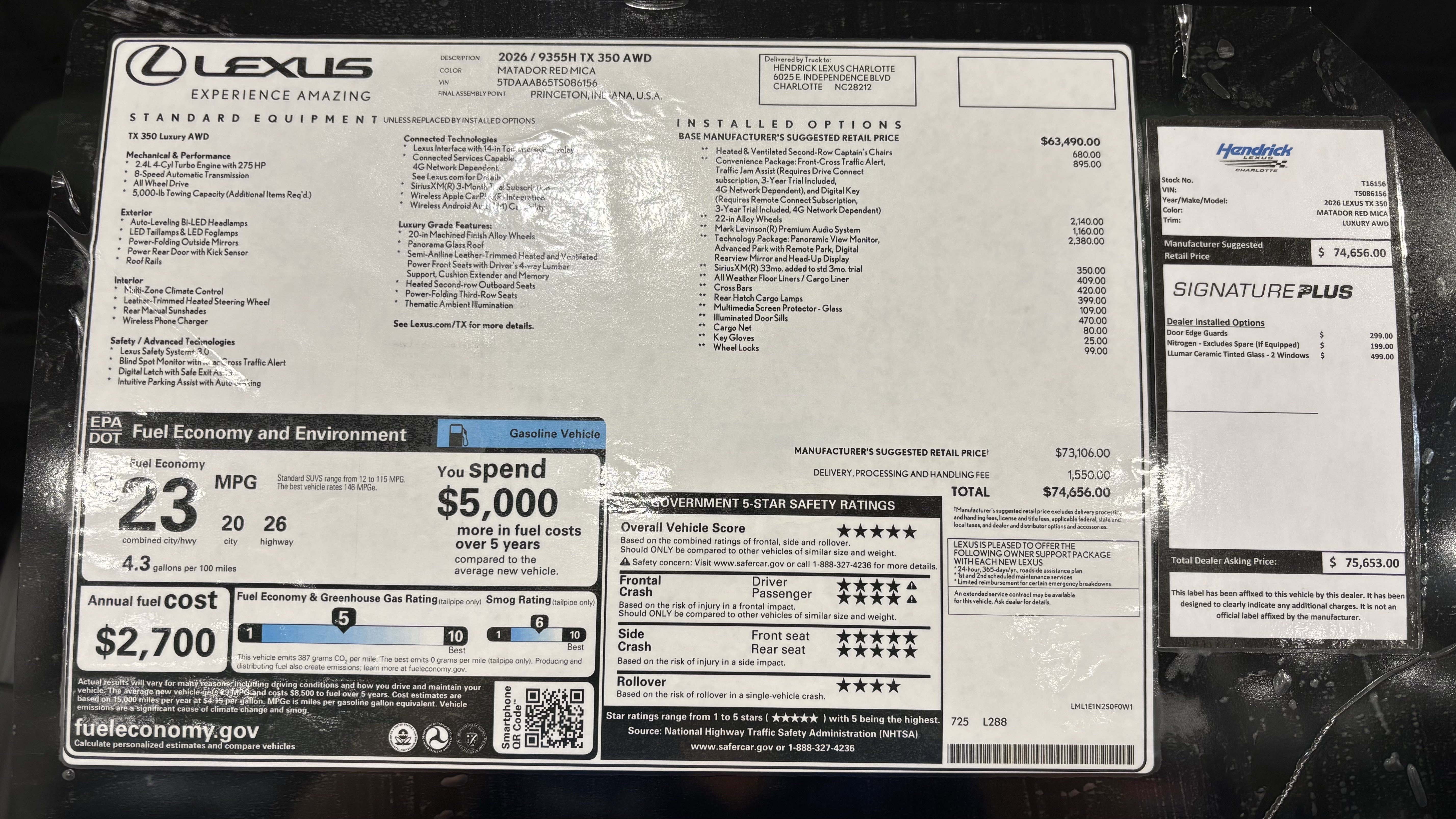 New 2026 Lexus TX 350 AWD image 44
