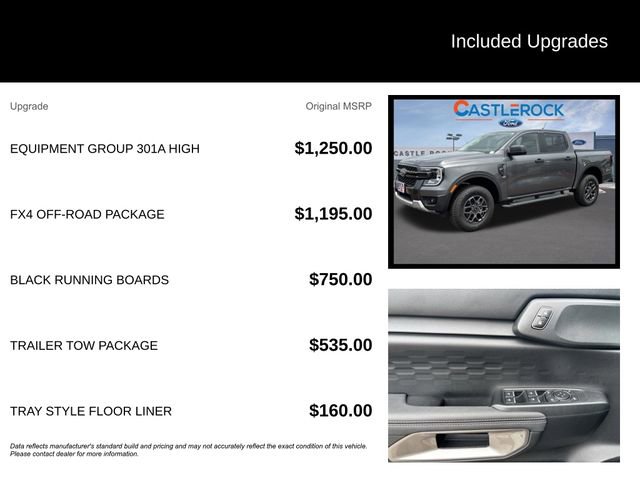 New 2025 Ford Ranger XLT w/ Equipment Group 301A High image 5