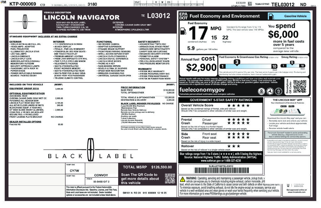 New 2026 Lincoln Navigator Black Label AWD/4WD image 42