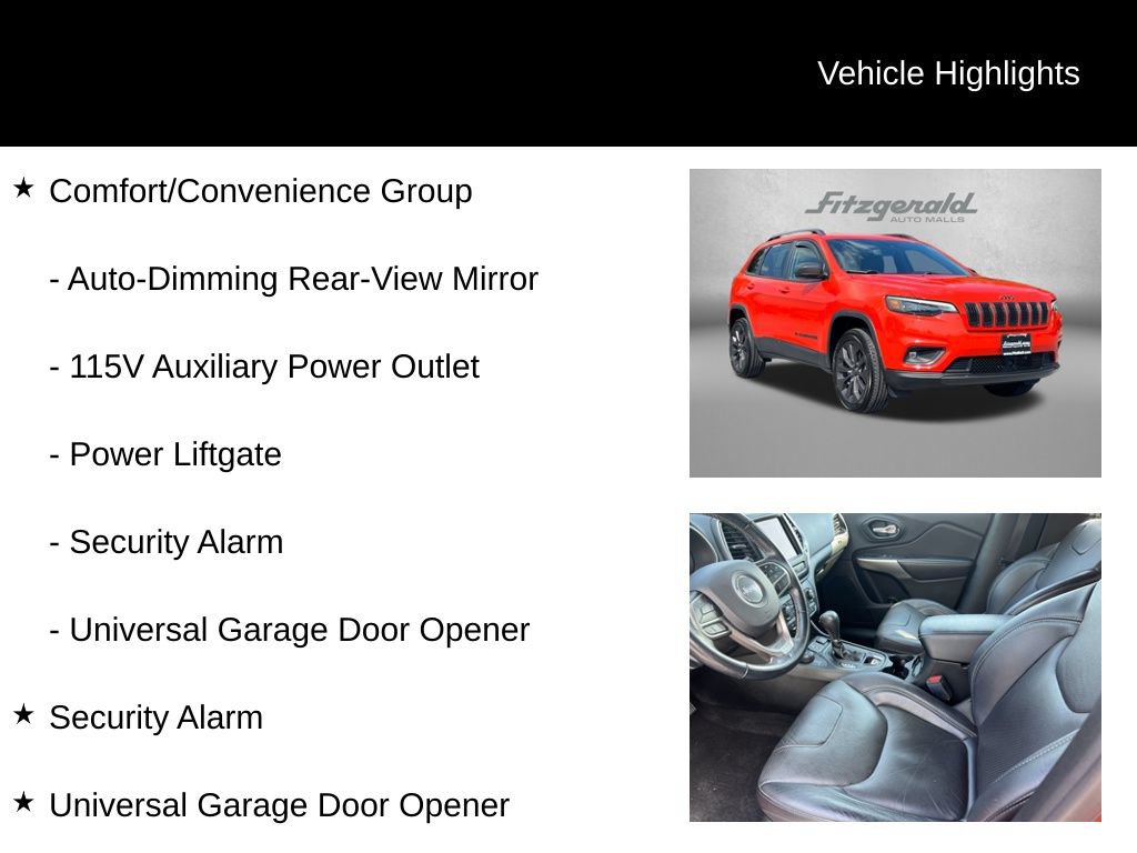 Used 2021 Jeep Cherokee Latitude Lux 80th Anniv w/ Quick Order Package 26U 80TH AWD/4WD image 9