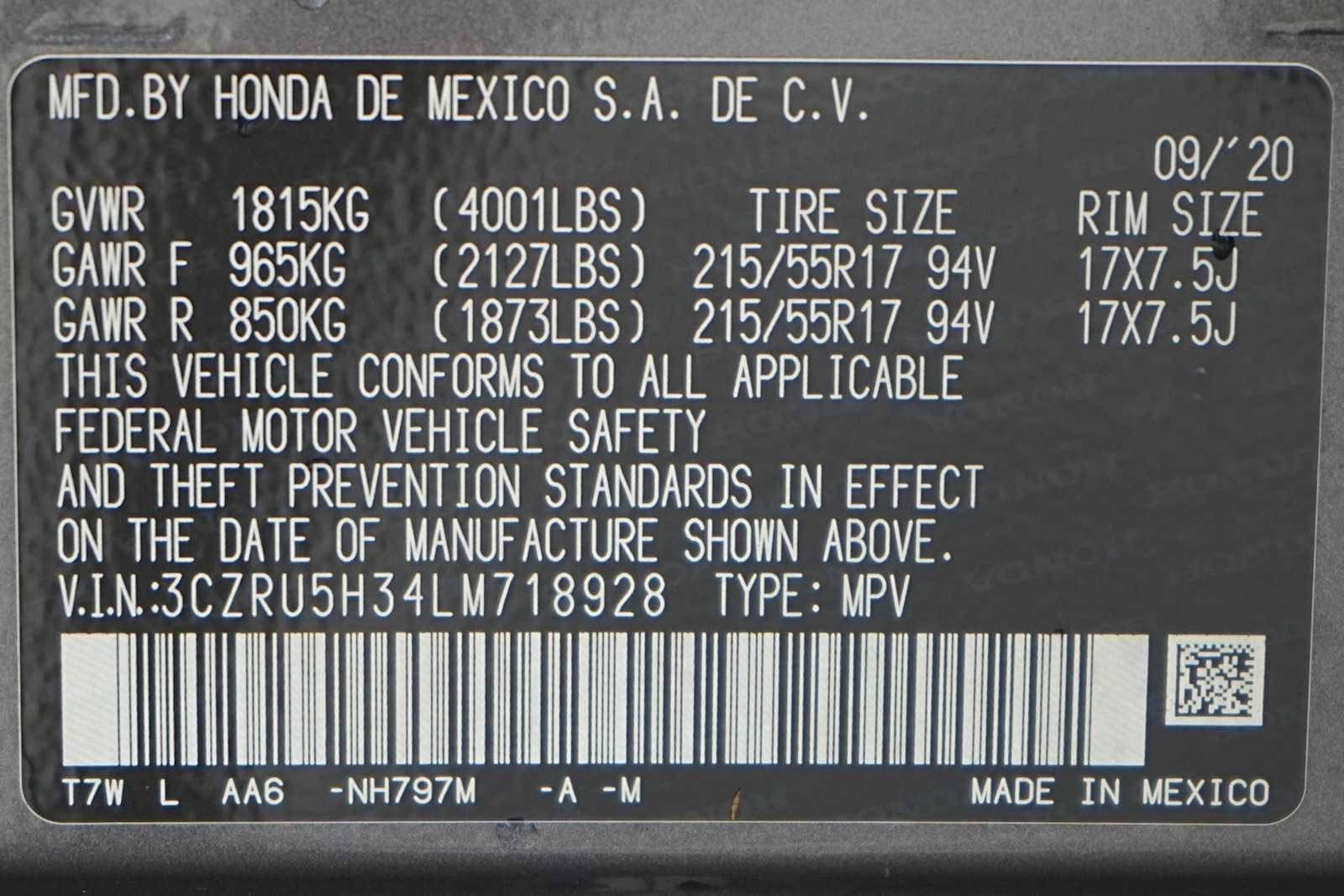 Used 2020 Honda HR-V LX image 30