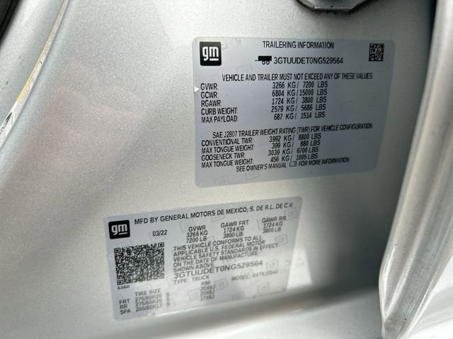 Used 2022 GMC Sierra 1500 SLT w/ SLT Premium Plus Package AWD/4WD image 33