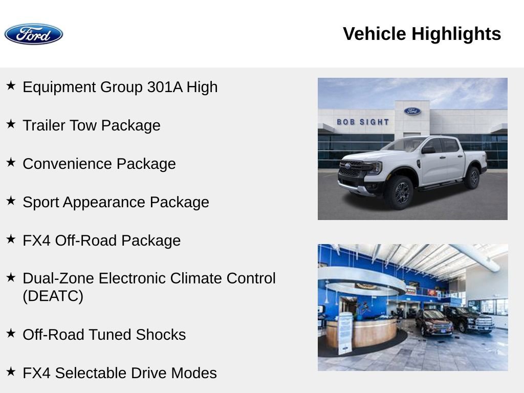 New 2025 Ford Ranger XLT w/ Equipment Group 301A High image 2
