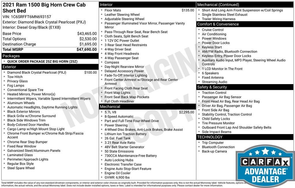 Used 2021 RAM 1500 Big Horn image 10