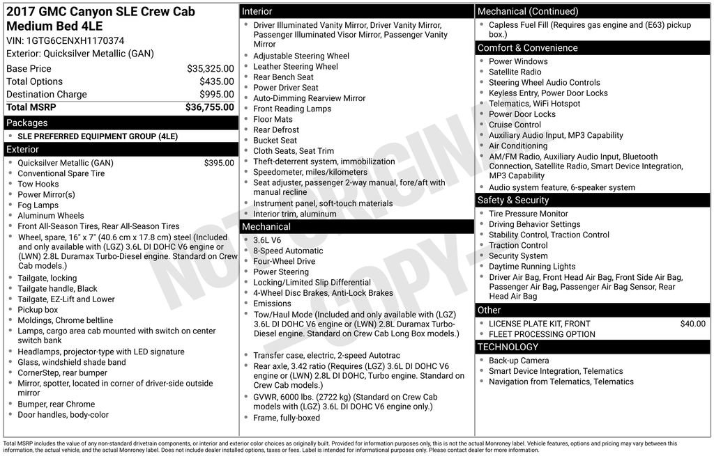 Used 2017 GMC Canyon SLE AWD/4WD image 19