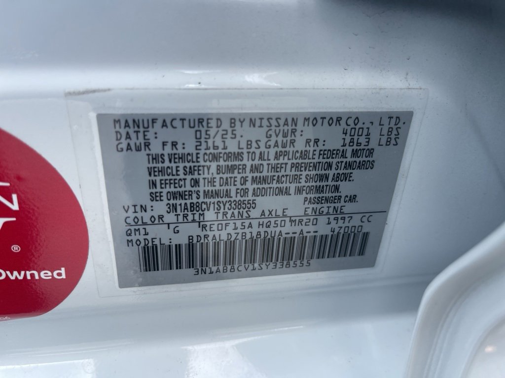 Certified 2025 Nissan Sentra SV w/ Trunk Package image 31