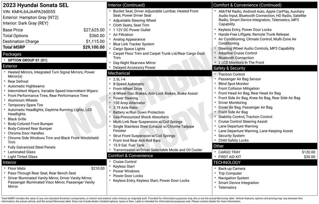 Certified 2023 Hyundai Sonata SEL image 7
