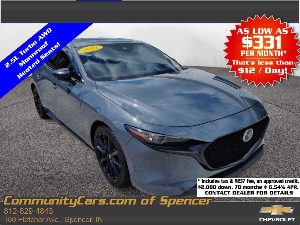 Used 2021 MAZDA MAZDA3 AWD 2.5 Turbo Hatchback image 1