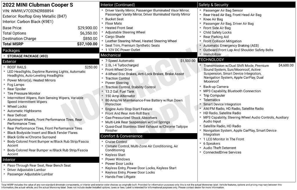 Certified 2022 MINI Cooper Clubman S FWD image 12