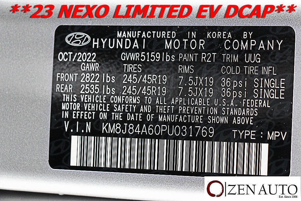 Used 2023 Hyundai Nexo Limited image 69