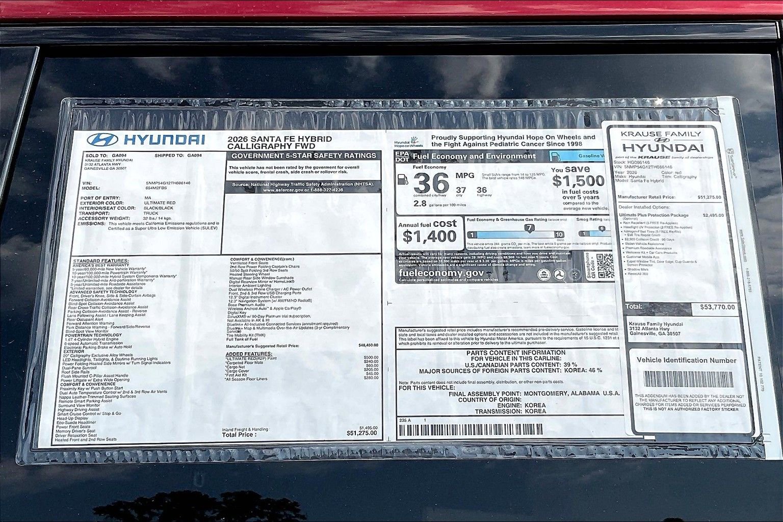 New 2026 Hyundai Santa Fe Calligraphy FWD image 14