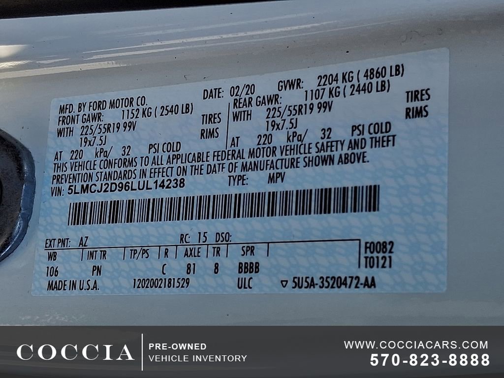 Used 2020 Lincoln Corsair Reserve w/ Elements Package image 26