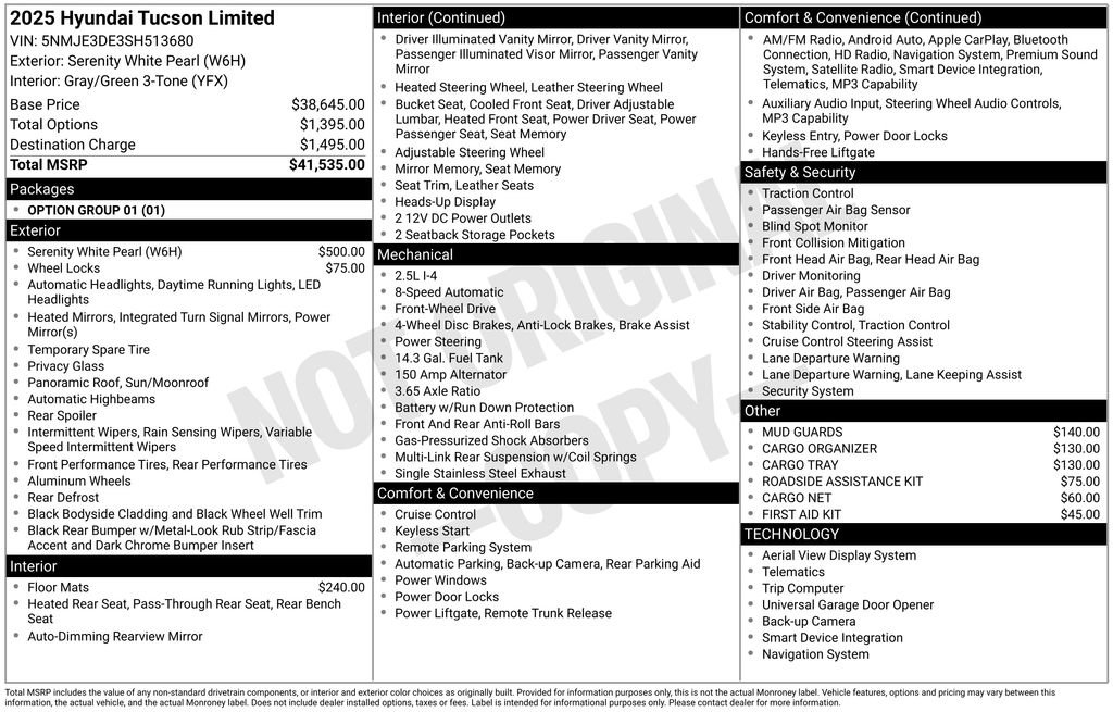 Certified 2025 Hyundai Tucson Limited FWD image 34