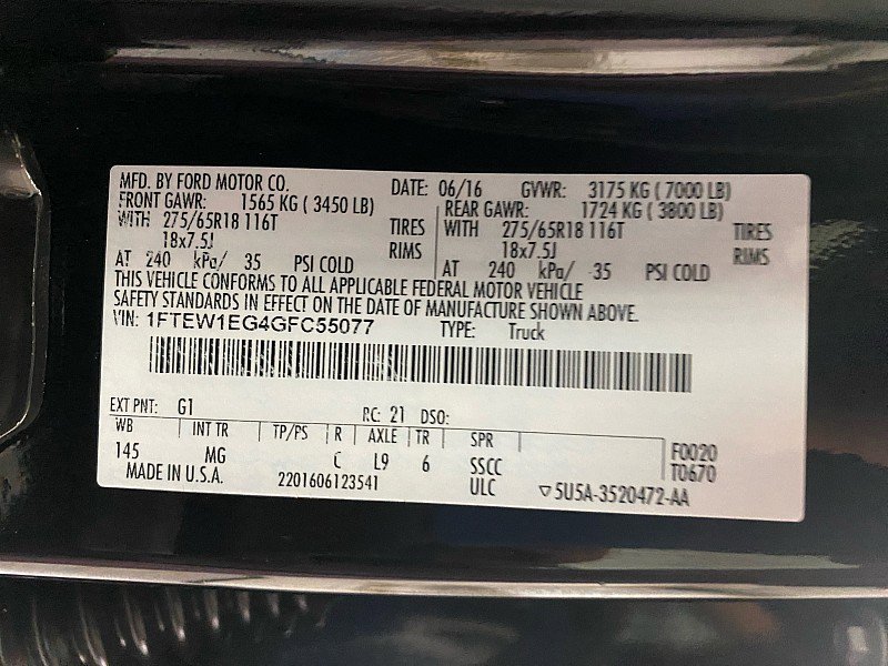 Used 2016 Ford F150 XLT w/ Equipment Group 302A Luxury AWD/4WD image 10