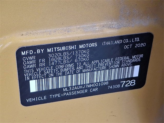 Used 2021 Mitsubishi Mirage LE image 27