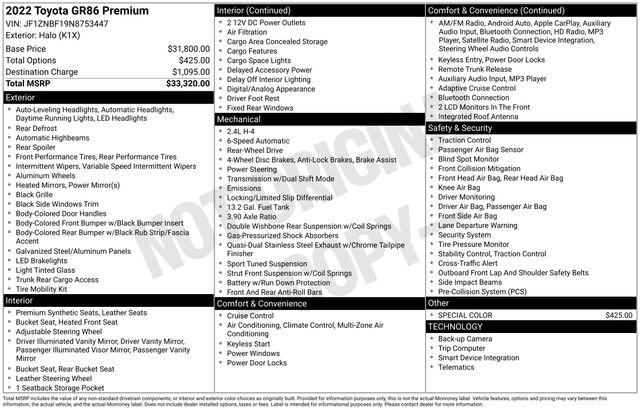 Used 2022 Toyota GR86 Premium image 7