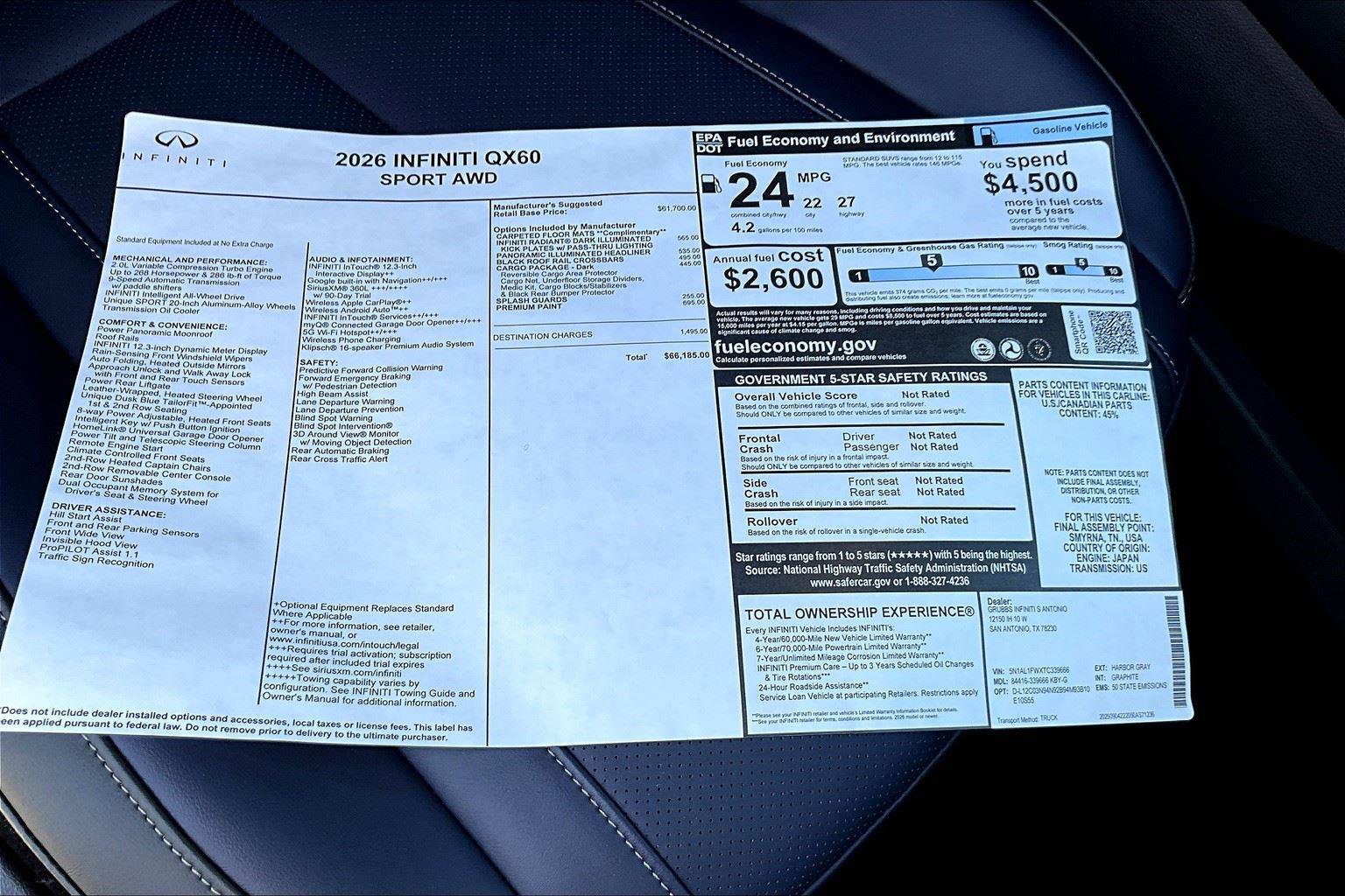 New 2026 INFINITI QX60 Sport image 20