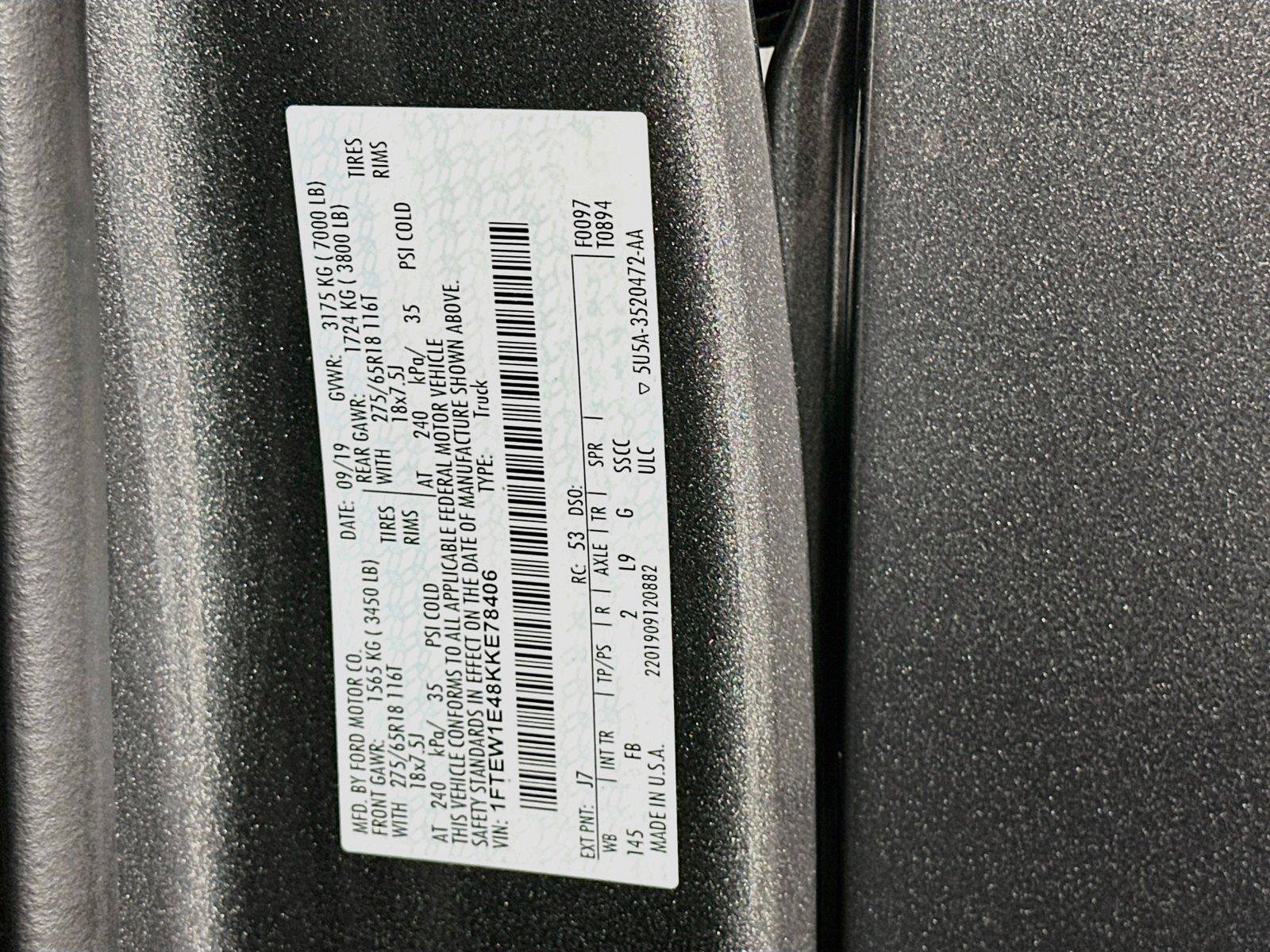 Certified 2019 Ford F150 XLT w/ Equipment Group 302A Luxury AWD/4WD image 24